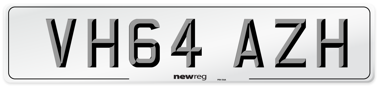 VH64 AZH Number Plate from New Reg